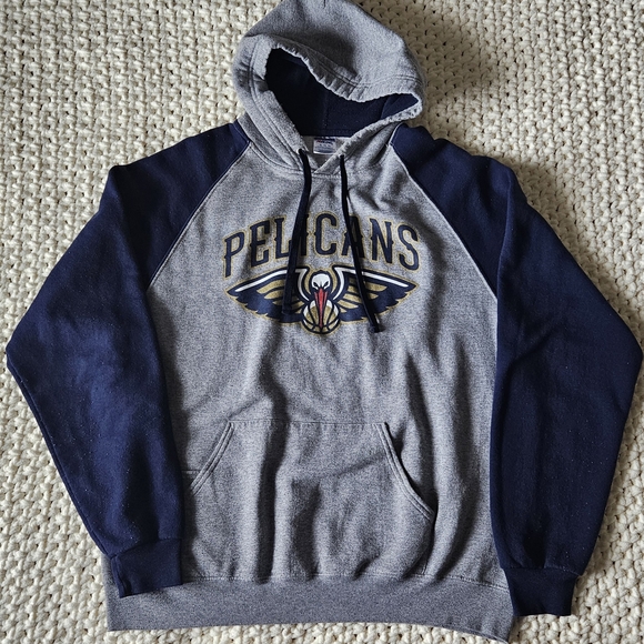 Jerzees Gray and Navy Pelicans Hoodie - Picture 1 of 4